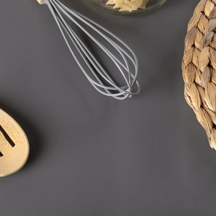 Emuca Esterilla antideslizante para cajones, Efecto textil, longitud 20m x 480mm, Plástico, Gris antracita