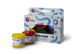 Pintura De Dedos Tcolors 40 Ml Estuche Surtido De 6