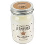Home Deco Factory Vela Aromática "Bougie" con Mensaje en Tarro, Modelos Etoiles (Vainilla) y Bonheur (Frutas Tropicales) Home Deco Chic