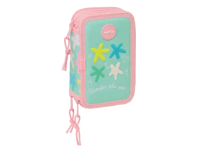 Safta Plumier Escolar Estrellas Triple Cremallera 37 Piezas