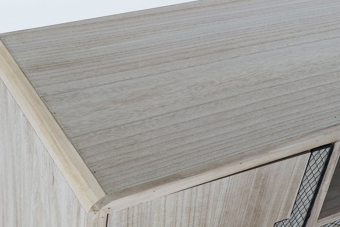 DKD Home Decor Buffet Paulownia y Metal Natural