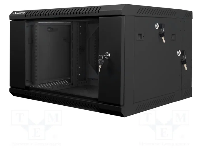 Lanberg Armario Rack 6U Doble Sección Negro 600x600mm