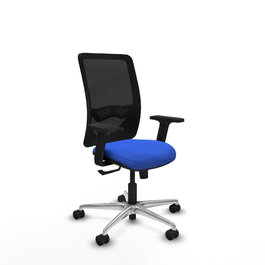 PIQUERAS Y CRESPO Silla de oficina Zulema con mecanismo Sincro, Azul y Negro
