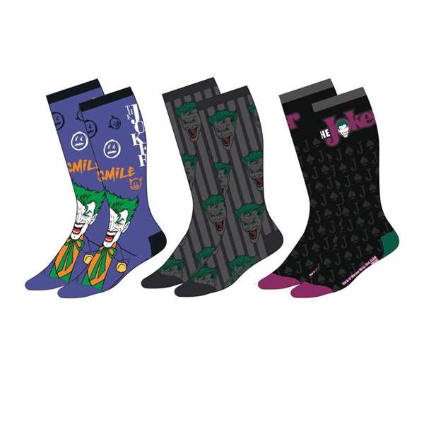 Cerdá T3845 Pack Calcetines 3 Piezas Batman Joker Talla 38/45