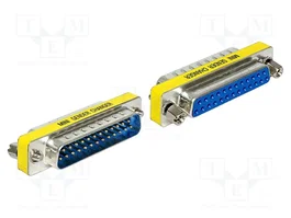 DeLOCK 65484 Adaptador de género Sub-D 25 de macho a hembra