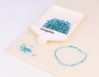 Innspiro Rocalla de Vidrio Cilindro Plateado Azul Diamante 1,80x6mm 95g