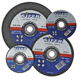 SIFER Disco de corte acero inox 230x2x22 mm