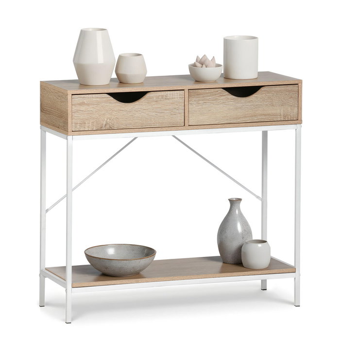 Moblekit Mueble con 2 Cajones ESKA Madera-Metal
