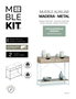 Moblekit Mueble con 2 Cajones ESKA Madera-Metal