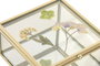 DKD Home Decor Joyero Shabby Bridgerton Transparente Dorado 10.5x5x11 cm (4 Unidades)
