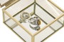DKD Home Decor Joyero Shabby Bridgerton Transparente Dorado 10.5x5x11 cm (4 Unidades)