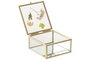 DKD Home Decor Joyero Shabby Bridgerton Transparente Dorado 10.5x5x11 cm (4 Unidades)