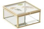 DKD Home Decor Joyero Shabby Bridgerton Transparente Dorado 10.5x5x11 cm (4 Unidades)