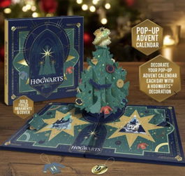 Paladone Calendario de Adviento Harry Potter Pop - 24 Adornos de Papel Aluminio Dorado, Decoración Hogwarts, Envoltorio Sin Plástico