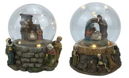 DKD Home Decor Bola de Decoración LED de Cristal Multicolor