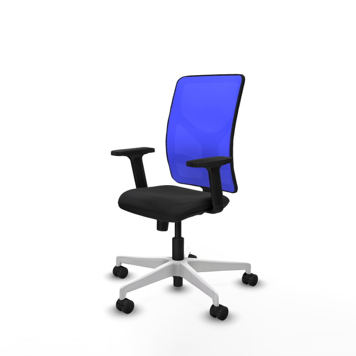 PIQUERAS Y CRESPO Silla de oficina Motilla con mecanismo Sincro, Negro y Azul