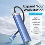 Vention TGFSB Hub USB 3.0 5 en 1 con 3x USB 3.0, Puerto Gigabit Ethernet RJ45, 1x USB Tipo-C con PD, para Portátil