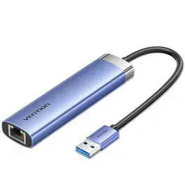 Vention TGFSB Hub USB 3.0 3xUSB A, 1xRJ45, 1xUSB Tipo-C PD Azul
