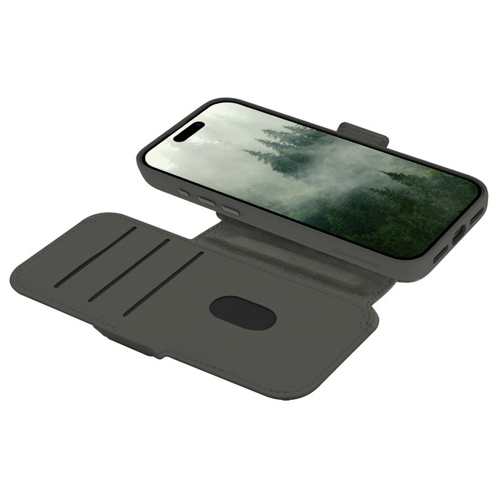Dbramante1928 Lynge Funda con tapa para iPhone 17 Pro Max, Compatible MagSafe, Sombra del Bosque