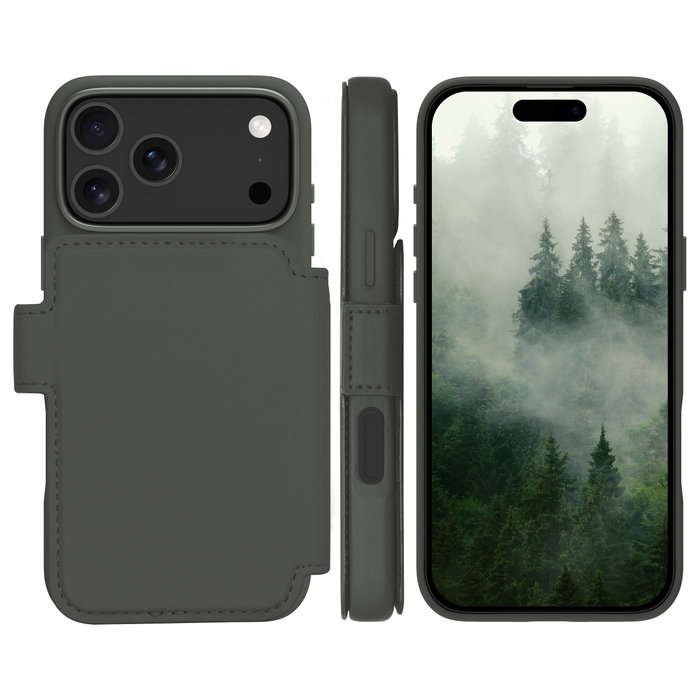 Dbramante1928 Lynge Funda con tapa para iPhone 17 Pro Max, Compatible MagSafe, Sombra del Bosque