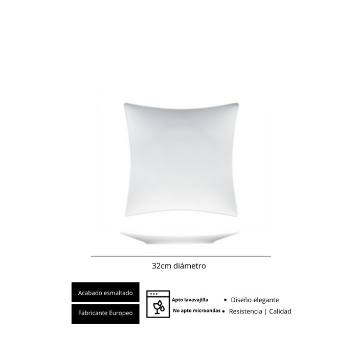 Bauscher Plato Llano 32 cm Vajilla Porcelana PLEASURE (Set de 12)