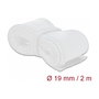 DeLOCK 20702 Funda trenzada con cierre de velcro 2 m x 19 mm Blanco