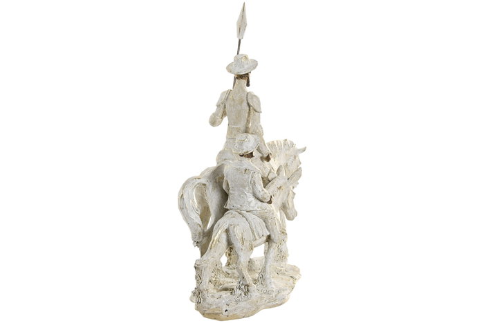 DKD Home Decor Figura de Quijote Blanco y Dorado