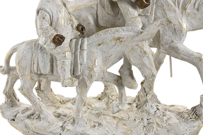 DKD Home Decor Figura de Quijote Blanco y Dorado