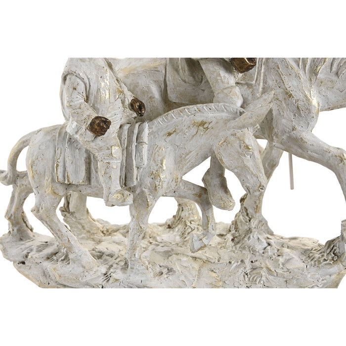 DKD Home Decor Figura de Quijote Blanco y Dorado