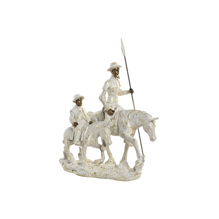 DKD Home Decor Figura de Quijote Blanco y Dorado