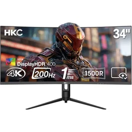 HKC Monitor Gaming CG345U 34" Curvo WQHD 3440x1440 200Hz VA 1ms FreeSync Premium