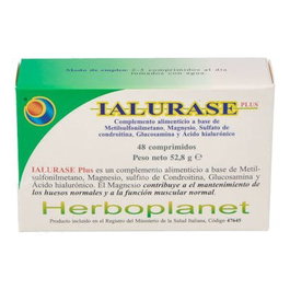 HERBOPLANET Ialurase Plus 48 Comprimidos - Contribuye al funcionamiento normal de los músculos y al mantenimiento de los huesos