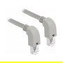 DeLOCK Cable de Red RJ45 Cat.5e 2 m SF/UTP (S-FTP) Gris Cobre AWG 26 LSZH Conector Angulado 85860