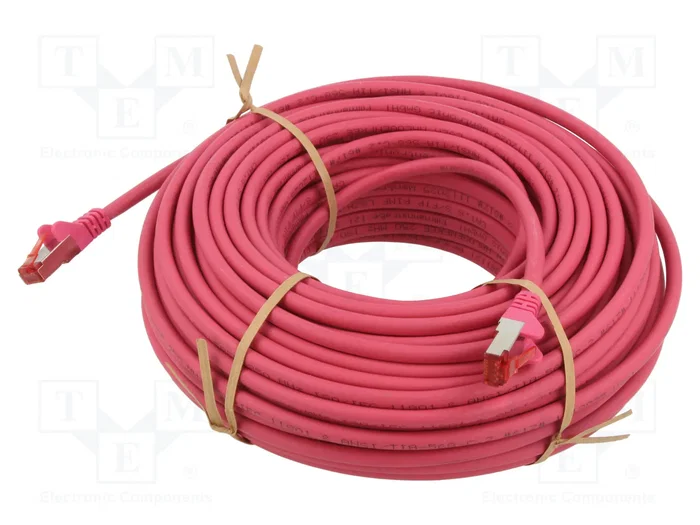 GOOBAY Patch cord Cat 6 S/FTP de 30m con RJ45 rosa