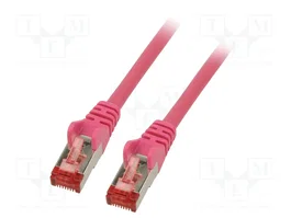 GOOBAY Patch cord Cat 6 S/FTP de 30m con RJ45 rosa
