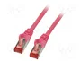 GOOBAY Patch cord Cat 6 S/FTP de 30m con RJ45 rosa