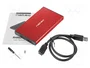 Natec Rhino GO Carcasa para disco duro/SSD 2,5'' SATA USB 3.0 Rojo