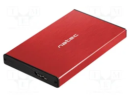 Natec Rhino GO Carcasa para disco duro/SSD 2,5'' SATA USB 3.0 Rojo