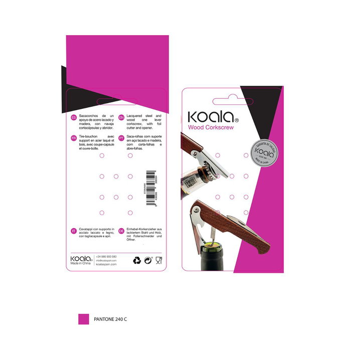 Sacacorchos Madera Natural Acacia Basic Koala 11x1,8x1,3 cm (12 Unidades) Sacacorchos Madera Natural Acacia Basic Koala 11x1,8x1,3 cm (12 Unidades)