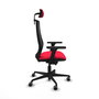 PIQUERAS Y CRESPO Silla de oficina Mardos con mecanismo Sincro/Traslack Rojo y Negro