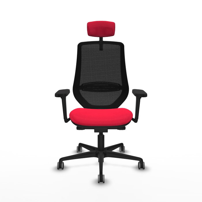 PIQUERAS Y CRESPO Silla de oficina Mardos con mecanismo Sincro/Traslack Rojo y Negro