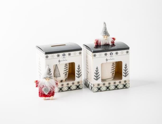 DKD Home Decor Set de 2 Tazas de Café New Bone 360ml Surtidas