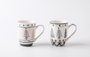 DKD Home Decor Set de 2 Tazas de Café New Bone 360ml Surtidas