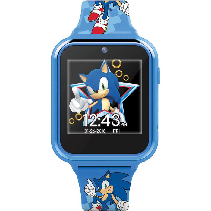 KIDS LICENSING Reloj Inteligente Sonic The Hedgehog con Cámara Selfie, Grabadora de Voz, Alarma y Cronómetro para Niños
