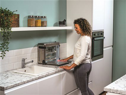 Ninja SP101EU Minihorno de Sobremesa 8 en 1 Vertical Compacto con Tecnología Digital Crisp y Aire Caliente - Ideal para Cocinas Pequeñas