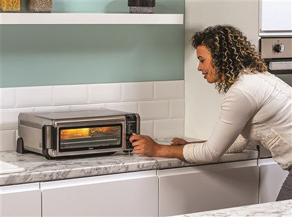 Ninja SP101EU Minihorno de Sobremesa 8 en 1 Vertical Compacto con Tecnología Digital Crisp y Aire Caliente - Ideal para Cocinas Pequeñas