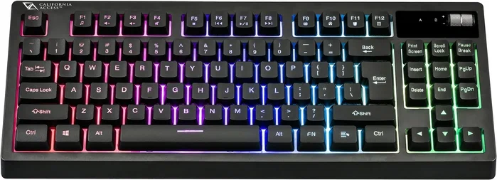 California Access Korero TKL CA1424 Teclado Inalámbrico Membrana QWERTY Layout Polaco RGB 87 Teclas Negro
