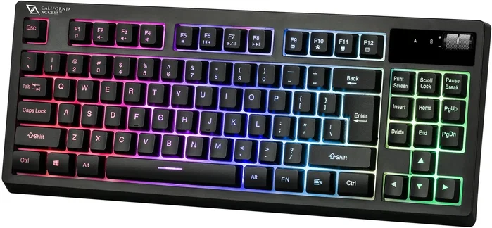 California Access Korero TKL CA1424 Teclado Inalámbrico Membrana QWERTY Layout Polaco RGB 87 Teclas Negro