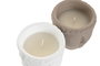 DKD Home Decor Vela de Cemento Buda con Aroma a Vainilla, Surtido de 2 Unidades