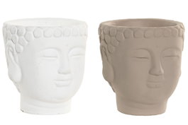 DKD Home Decor Vela de Cemento Buda con Aroma a Vainilla, Surtido de 2 Unidades
